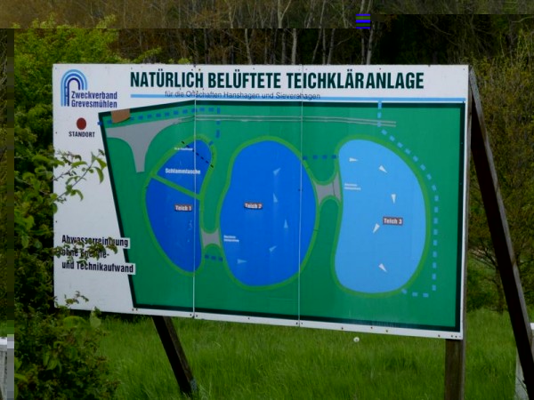 Eine Teichkläranlage. Keine Ahnung wie das funktionieren soll.